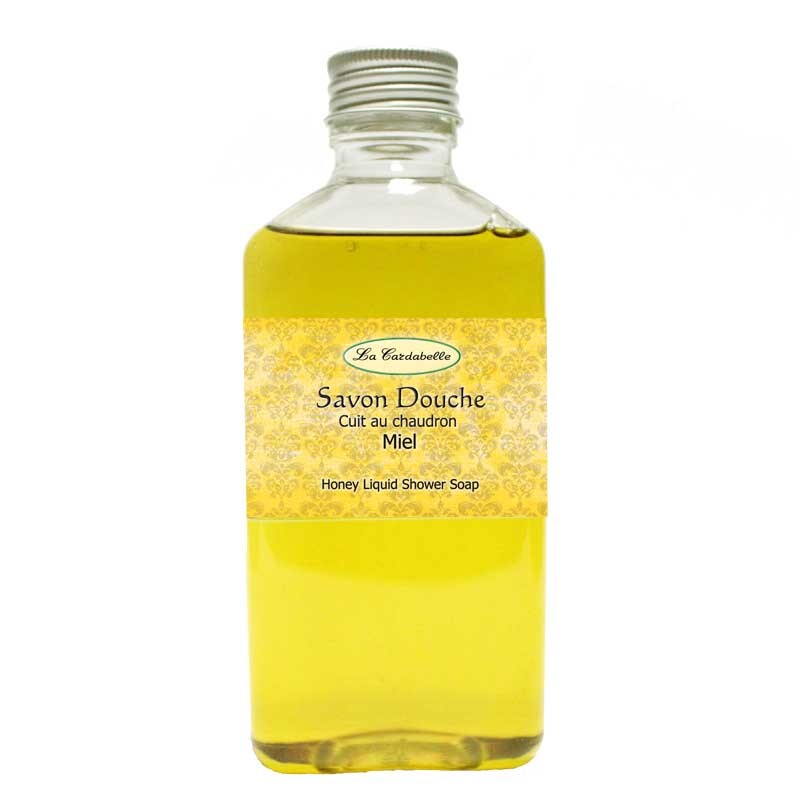Savon liquide pour la douche sans cochonneries avec du miel et de l'huile d'olive et de coco.