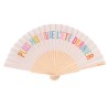 Eventail Plus Hot que l'été dernier sur fond gris/ beige