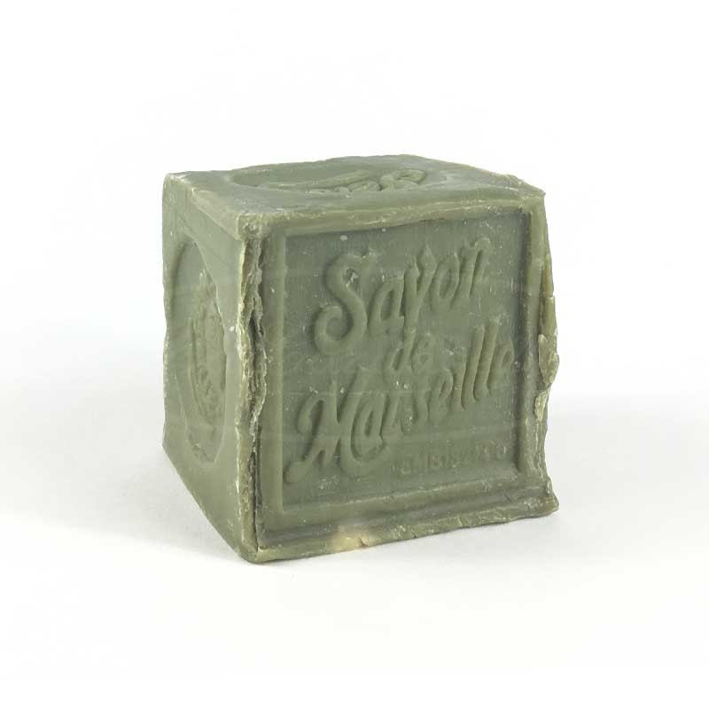 Savon de Marseille 300 gr vert en bloc 72% d'huile