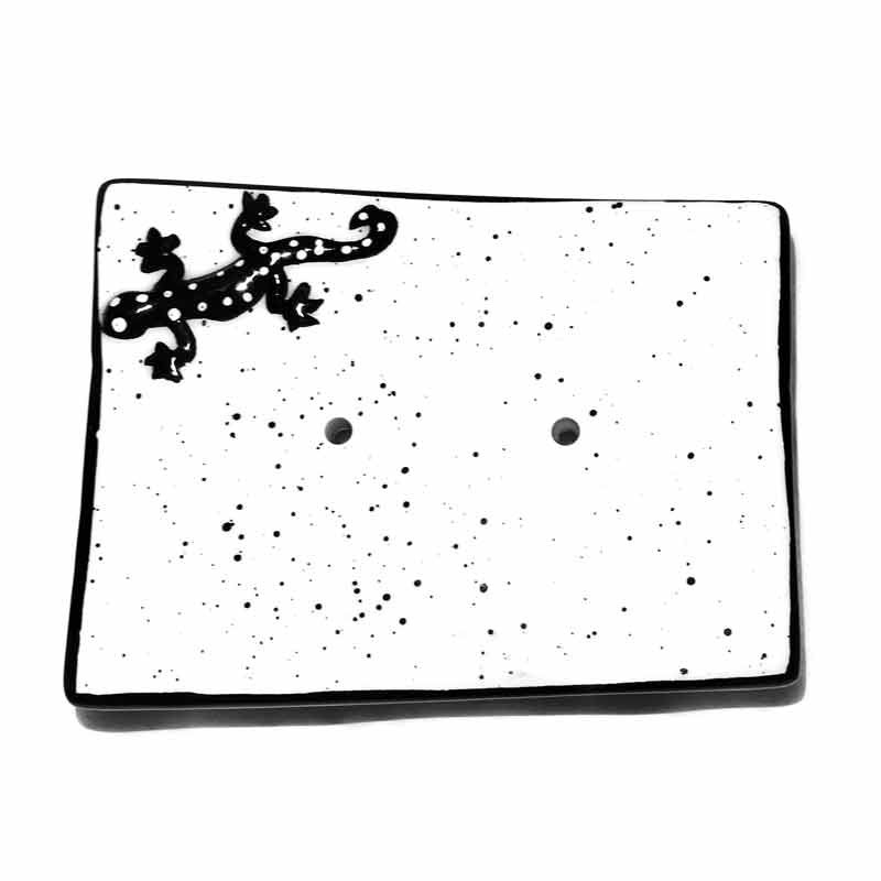 Porte-savon céramique lézard noir Porte-savon céramique lézard noir